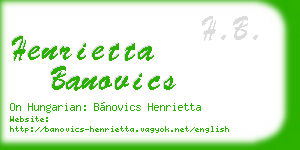 henrietta banovics business card